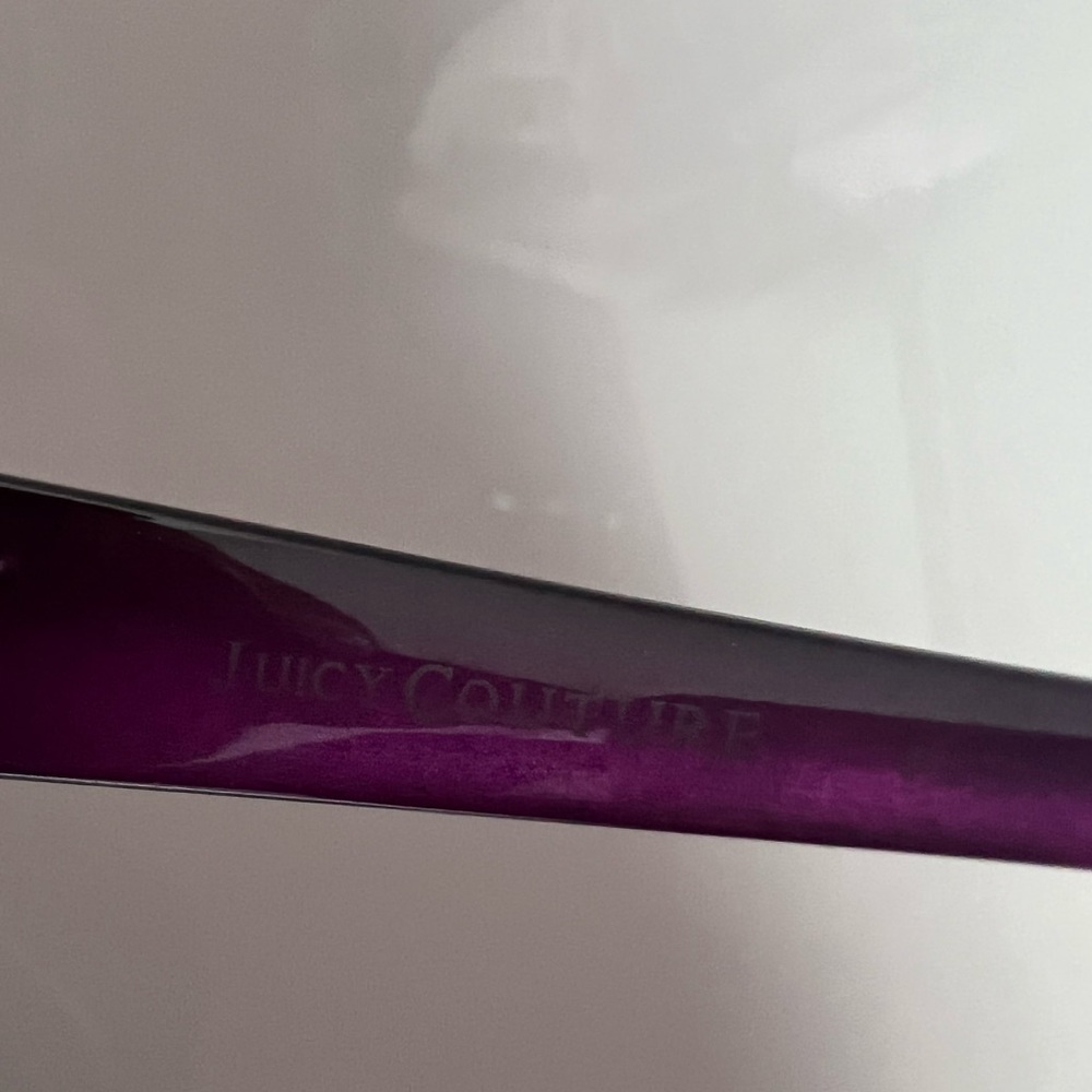 NWOT Juicy Couture Plum Purple & Black Crown Sunglasses - Picture 9 of 12